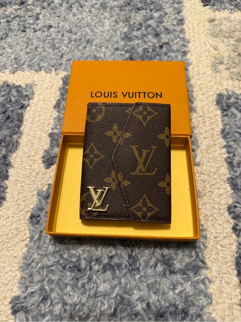Louis Vuitton Monogram Canvas LV Initials Card Holder - Brown
